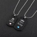 Colliers de Couple avec Pendentifs King et Queen