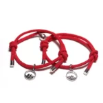 Bracelet Couple Rouge en Nylon