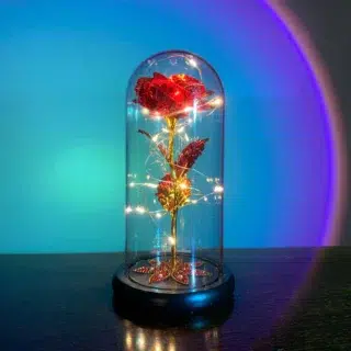 Rose Éternelle en Cristal Rouge