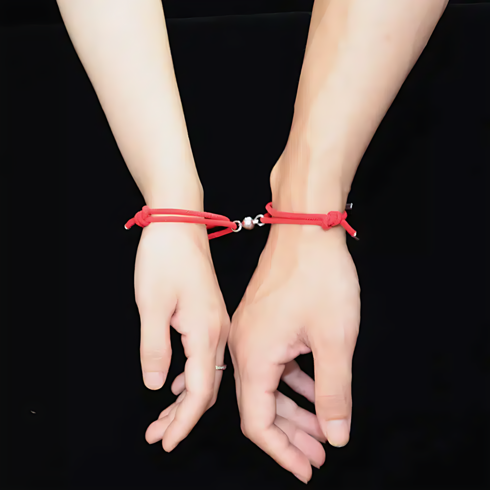 Bracelet Couple Rouge en Nylon